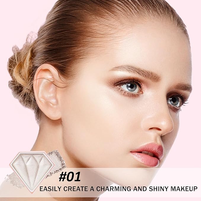 Boobeen Highlighter Makeup Palette, Baked Highlighter Bronzer Powder