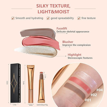 Liquid Contour Beauty Wand Set,Blush Liquid Contour Stick