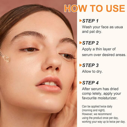 Premium 20% Vitamin C Serum For Face with Hyaluronic Acid, Retinol & Amino Acids - Boost Skin Collagen,Hydrate & Plump Skin, Anti Aging & Wrinkle Facial Serum 60ml