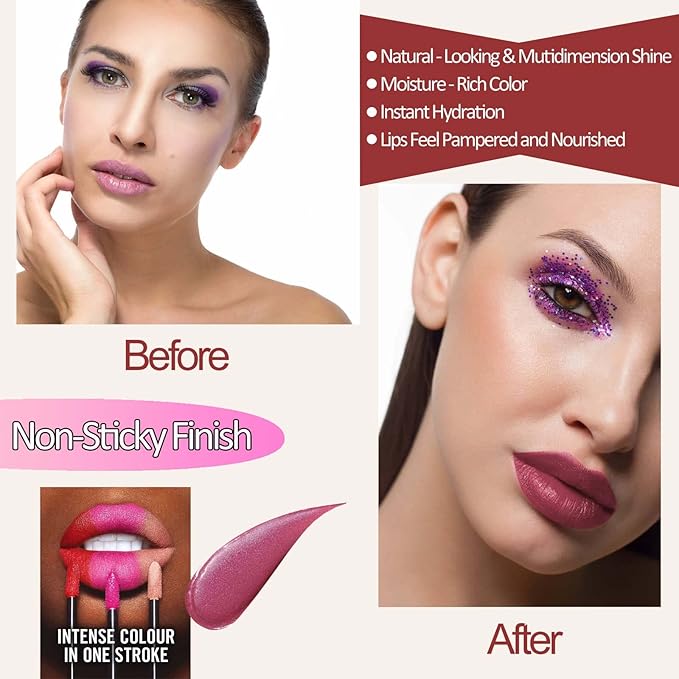 Women Matte Lipstick Nude Long Lasting Liquid Lipstick, Long