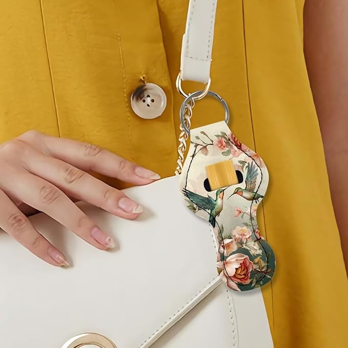 Chapstick Holder Keychain for Lipstick Lip Girls