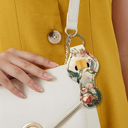 Chapstick Holder Keychain for Lipstick Lip Girls