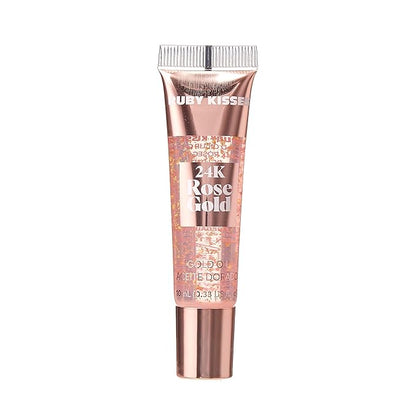 Ruby Kisses 24K Gold Oil Lip Gloss (3 Count, Rose Gold)