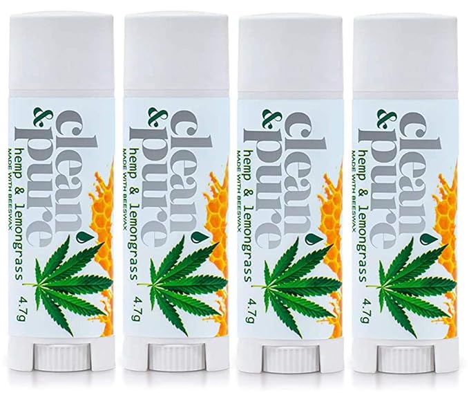 Lip Balm 4-Pack (Hemp & Lemongrass)