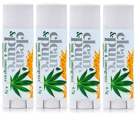 Lip Balm 4-Pack (Hemp & Lemongrass)