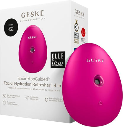 SmartAppGuided™ Facial Hydration Refresher | 4 in 1 | Water Atomizer | Moisturizing Spray Machine | Face Mister | Humidifier for Natural Glow | Reduce Redness & Dry Skin