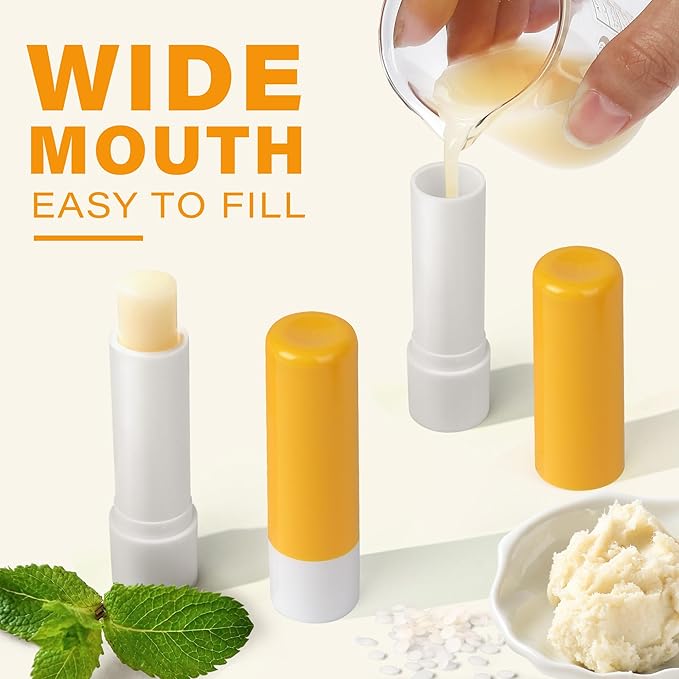 LotFancy Lip Balm Tubes Empty, 28Pcs