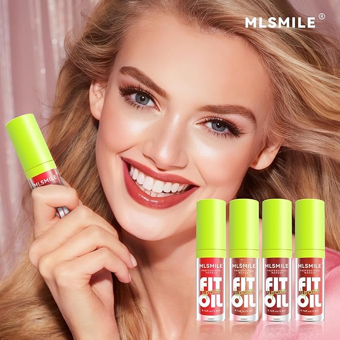 4 Colors Lip Oil Lip Glaze, Hydrating Lip