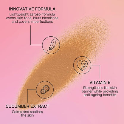 Bali Body Instant Tan Medium-Dark | Skin Perfecting Aerated Spray, Instantly Flawless Airbrushed Bronzed Finish | Soothing for All Skin Types | Vegan, Cruelty Free, Australian Made (97 ml/3.28 fl oz)