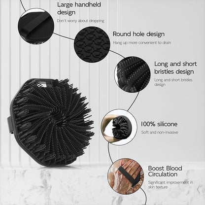 Silicone body scrubber, exfoliating body