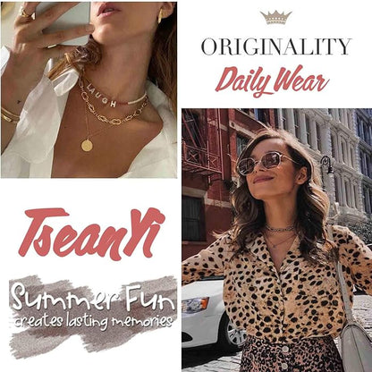 Bohemian Star Necklace Choker Small Flat