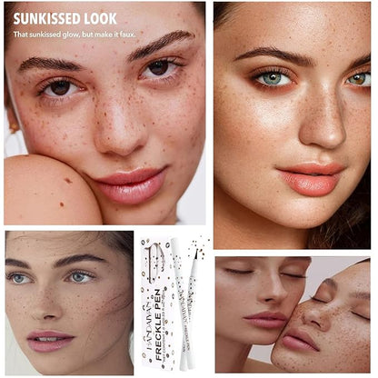 AKARY 4 Colors Freckle Pen Professional Lifelike Face Decoration (01+02+03+04)