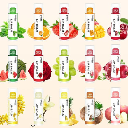 DMSKY 30 Pack Lip Balm, Natural
