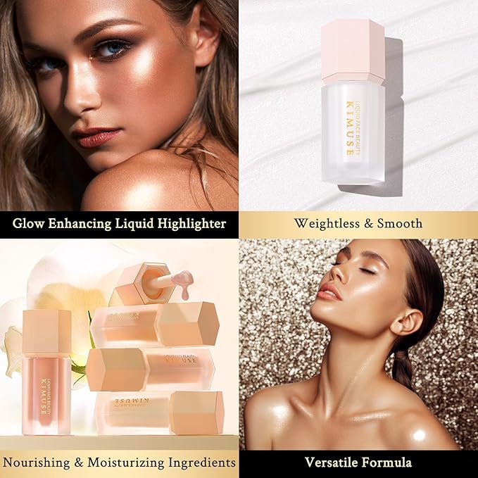 KIMUSE Soft Natural Glow Liquid Filter, Weightless, Long-Wearing, Illuminator Makeup