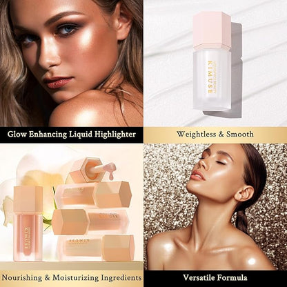 KIMUSE Soft Natural Glow Liquid Filter, Weightless, Long-Wearing, Illuminator Makeup