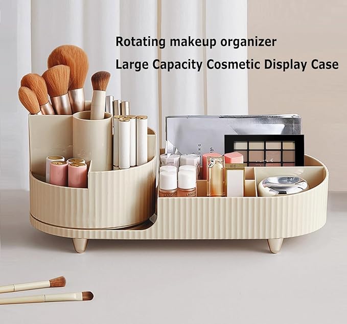 Rotating makeup organizer,large capacity cosmetic