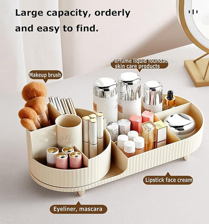 Rotating makeup organizer,large capacity cosmetic