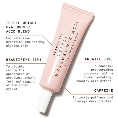 Beauty Pie Triple Hyaluronic Acid Elastic Lifting Eye Serum To Tackle Dark Circles, Puffiness & Fine Lines