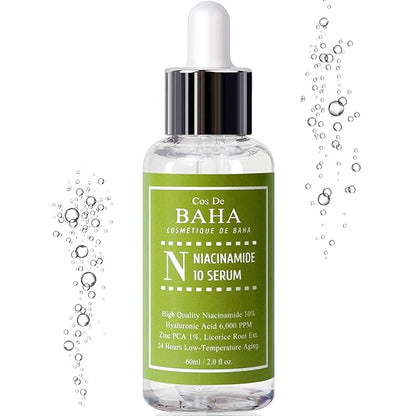Niacinamide 10% + Zinc PCA 1% Serum for Face - Pore Reducer + Uneven Skin Tone Treatment + Diminishes Acne Prone, Skin Balancing Pore Reducing, Restores Elasticity, 2 Fl Oz (60ml)