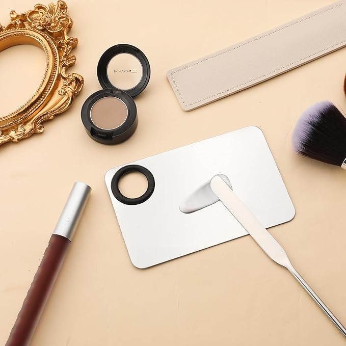 Foundation Spatula, Stainless Steel Makeup Mixing Palette