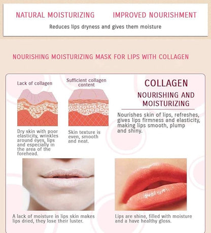 Lip Mask, 30PCS Collagen Crystal Pink