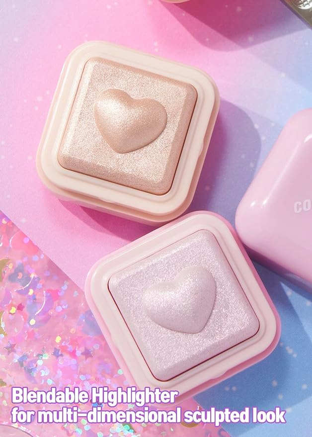 COLORGRAM Milk Bling Heartlighter 01 Peach Heart | Daily Makeup