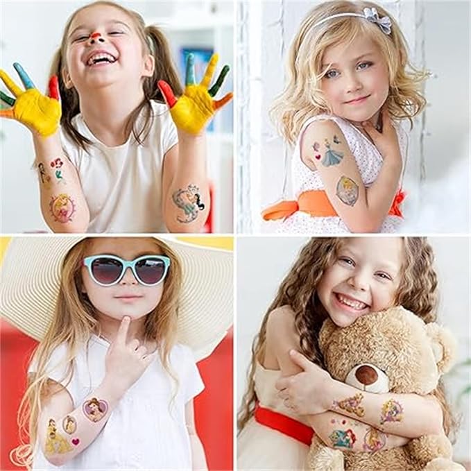 40pcs Princess Temporary Tattoos for Kids,Frozen Princess Party Gifts (Princess)