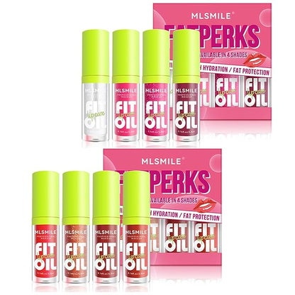 VolksRose 8pcs Lip Gloss Oil Set, Flavored Lip Gloss