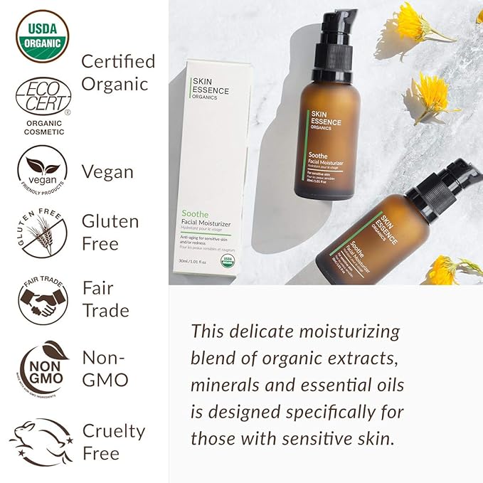 Skin Essence Organics Facial Moisturizer Serum - Soothe