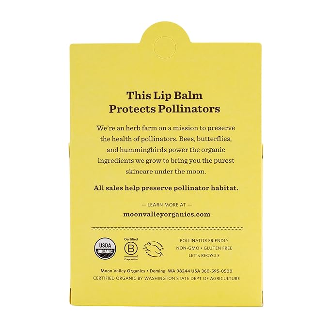 Moon Valley Organics Beeswax Lip Balm Vanilla,