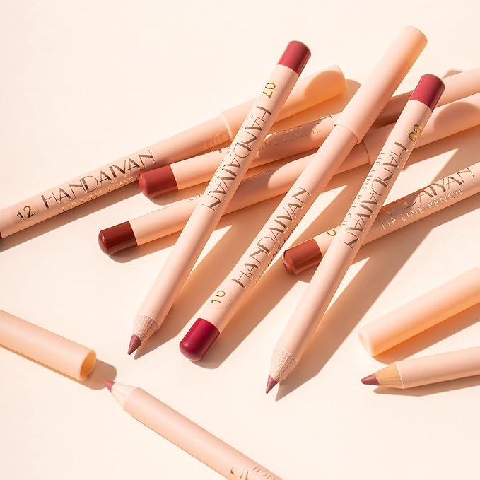 12 Colors Matte Lip Liner Pens Set Long-Lasting Long-Lasting