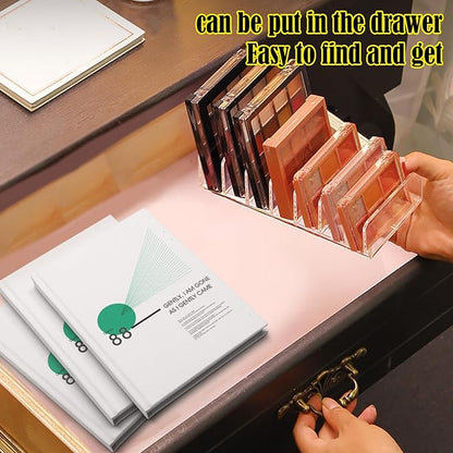 Makeup Palette Organizer,Acrylic Eyeshadow Palette Pallet Holder,7 Sectons