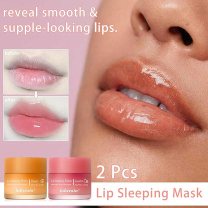 Lip Mask Overnight, Lip Sleeping Mask, (peach&grapefruit)