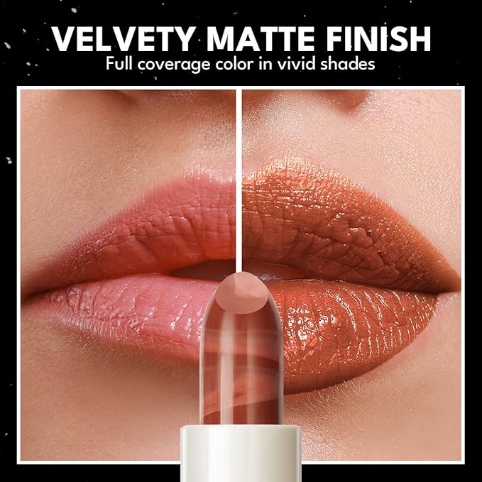 2PCS Marbled Matte Lip Stick Makeup Coverage,