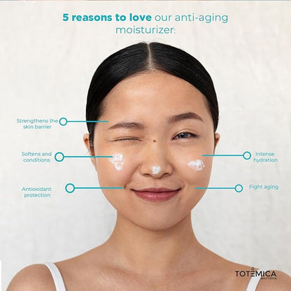 Face Moisturizer with Niacinamide, Hyaluronic Acid, and Peptides, Wrinkle Filler Anti Aging Serum, Firming Moisturizer for All Skin Types - Vegan, Cruelty-Free (1.69 Fl Oz)