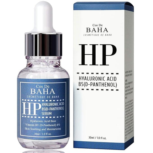 Panthenol 4% Serum - Vitamin B5 Facial Hydrating Serum with Aloe Vera, Hyaluronic Acid, White Tea Extract - For All Skin Types, 1 Fl Oz (30ml)