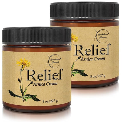 Relief Arnica Cream Natural Lotion for Effective Sore Muscle Relief | Arnica Bruise Cream with Lemongrass & Eucalyptus Essential Oils | Best Massage Lotion for Massage Therapy – 2 Pack