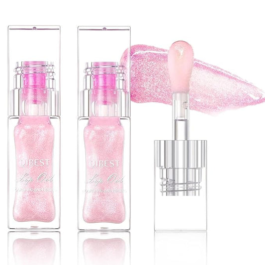 2 Pcs Boss Up Color Changing Lip Oil, Color Changing Lip Oil With Big Brush, Moisturizing and Non-sticky Boss Up Cosmetics, Lip Gloss Plumping Lip Oil