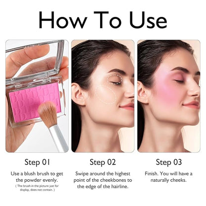 KYDA Powder Blush, Radiant Glow Face Blusher, Blendable Texture, Mahogany