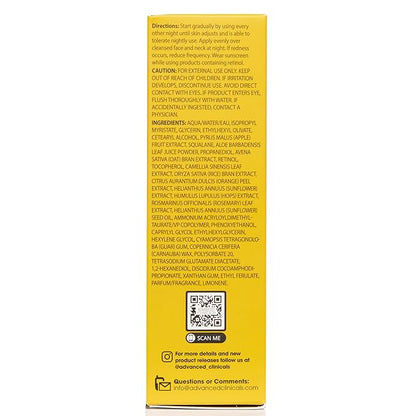 Advanced Clinicals Retinol Serum For Face | Visible Anti Aging Retinol Serum Skin Care Face Moisturizer With Vitamin E Helps Improve Look Of Wrinkles, Fine Lines, & Uneven Skin Tone, 1.75 Fl Oz