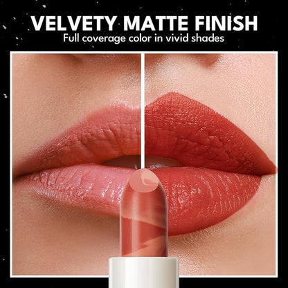 2PCS Marbled Matte Lip Stick Makeup Coverage,