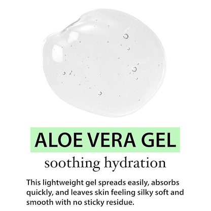 USDA Organic Aloe Vera Gel - For Face, Body, Hair - 100% Pure, After Sun Care