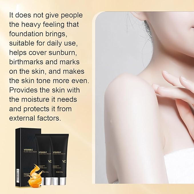 Niacinamide Vitamin C Black Tube Skin Cream, Niacinamide Vitamin C Face Cream, Multifunctional Smooth Hydrating Makeup Cream, Vitamin C Plain Face Cream (1pcs)