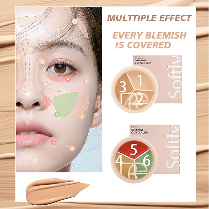 6 Color Correcting Concealer Kit with 11 Pcs