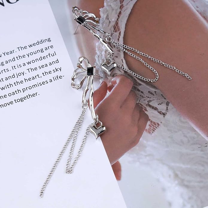 Vintage Butterfly Dangle Earrings Long Butterfly