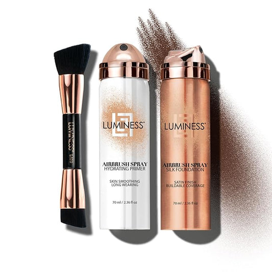 LUMINESS Airbrush Spray Silk Foundation Starter Kit - & Moisturizes