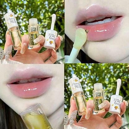 2Pcs Crystal Jelly Lip Oil Moisturizing Oil,