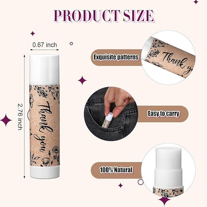30 Pcs Thank You Lip Balms
