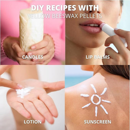 Yellow Beeswax Pellets 5lb, 100% Pure, Naturals