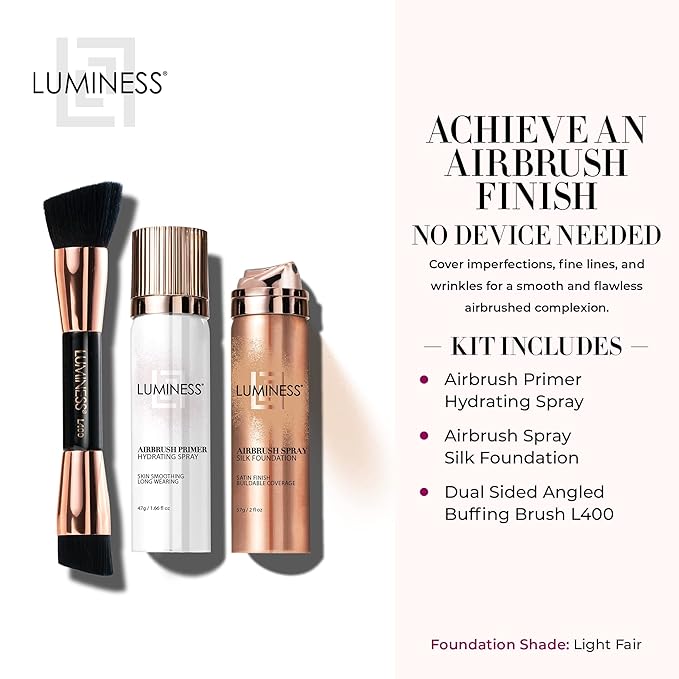 LUMINESS Airbrush Spray Silk Foundation Starter Kit - & Moisturizes